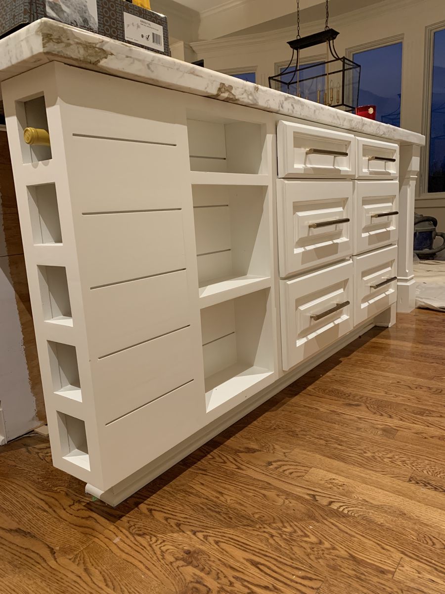 Kitchen remodel, after: built-in storage